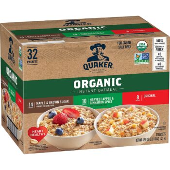QUAKER Instant Oatmeal, 3 Flavor Variety Pack